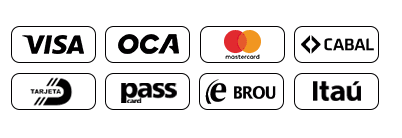 Tarjetas de crédito y débito aceptadas